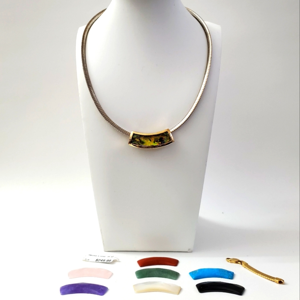 Sterling Silver 925 Interchangeable Gemstone Slid… - image 2